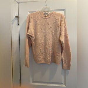 Light Pink Women’s Medium Embellished Sweater